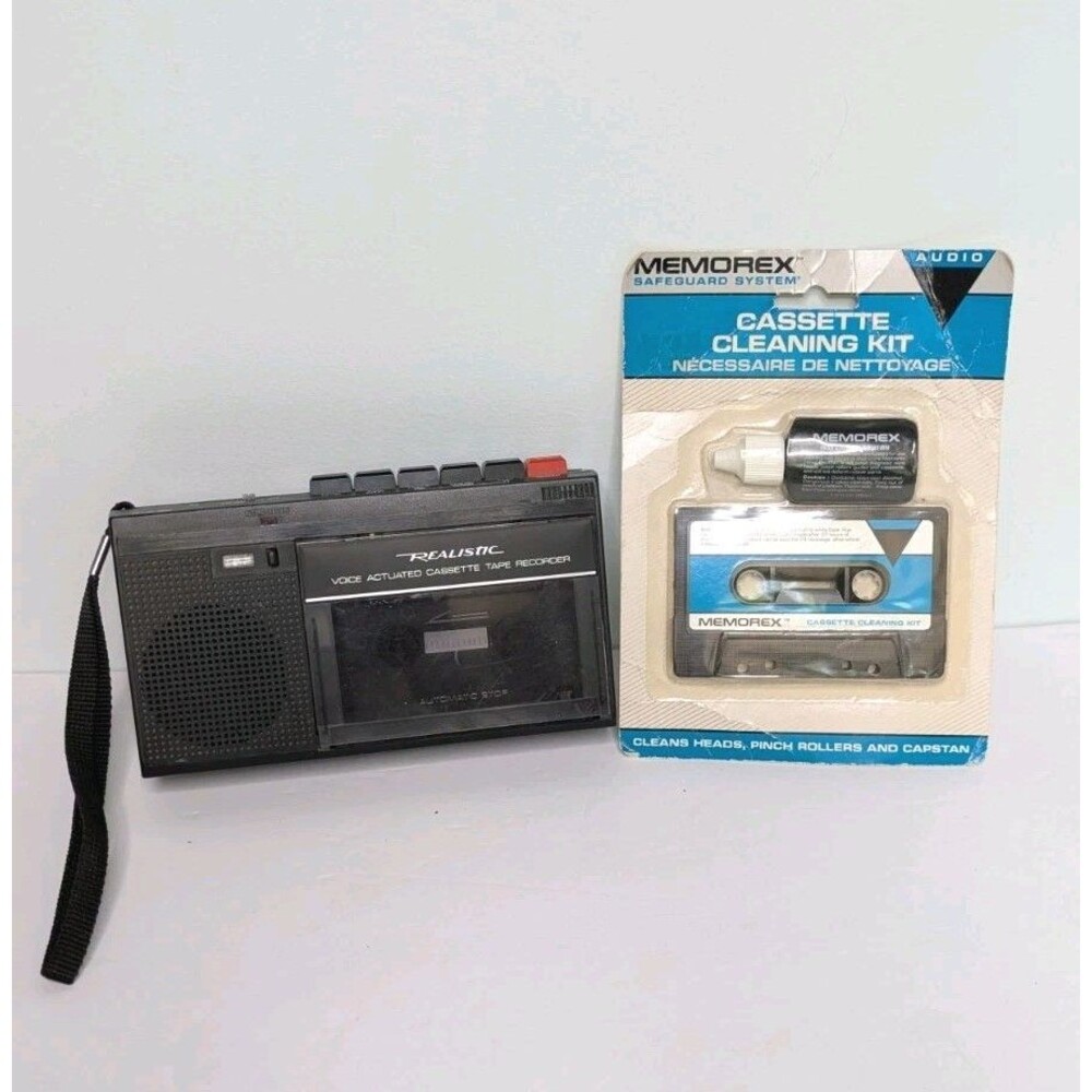 Vintage Realistic CTR-85 Voice Actuated Cassette Tape Recorder Memorex Cleaner